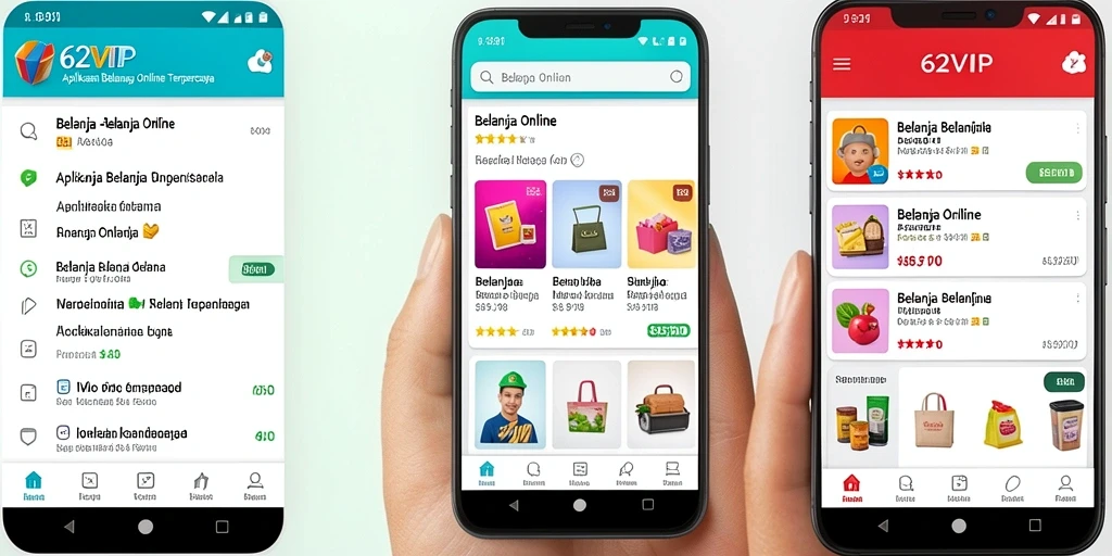 Tampilan antarmuka aplikasi 62VIP yang user-friendly dan menarik.