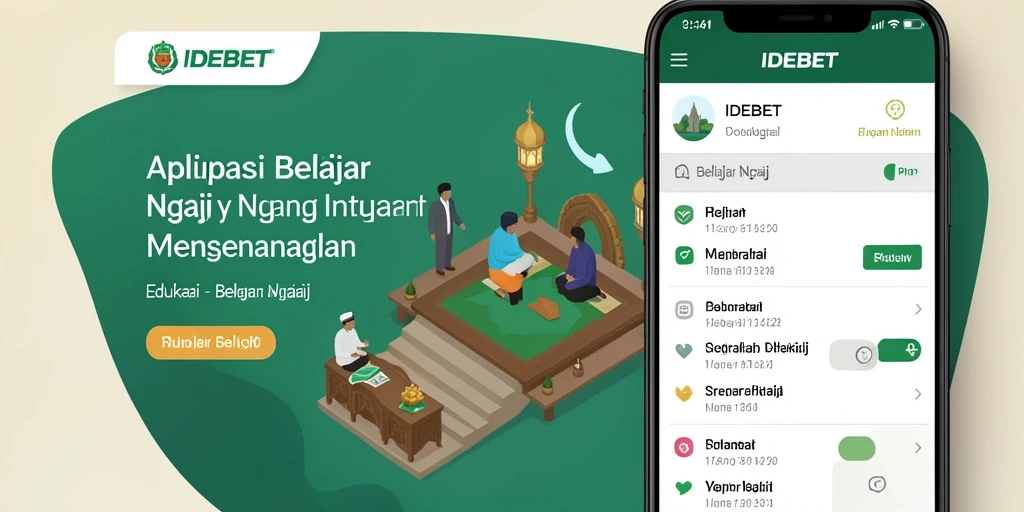 Antarmuka aplikasi IDEBET yang menarik untuk Belajar Ngaji