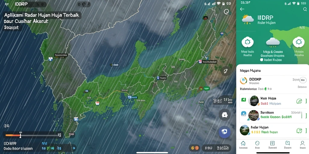 Antarmuka aplikasi Radar Hujan IDRRP yang mudah dipahami.