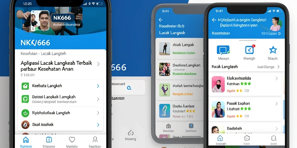 Tampilan antarmuka NK666 yang menarik dan informatif dalam pelacakan langkah.