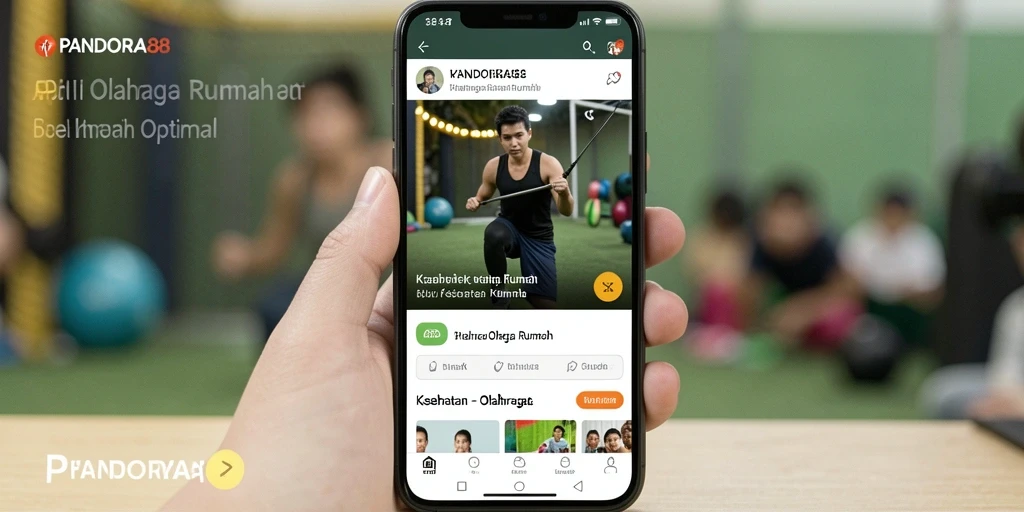Tampilan antarmuka aplikasi PANDORA88 untuk olahraga rumah yang modern.