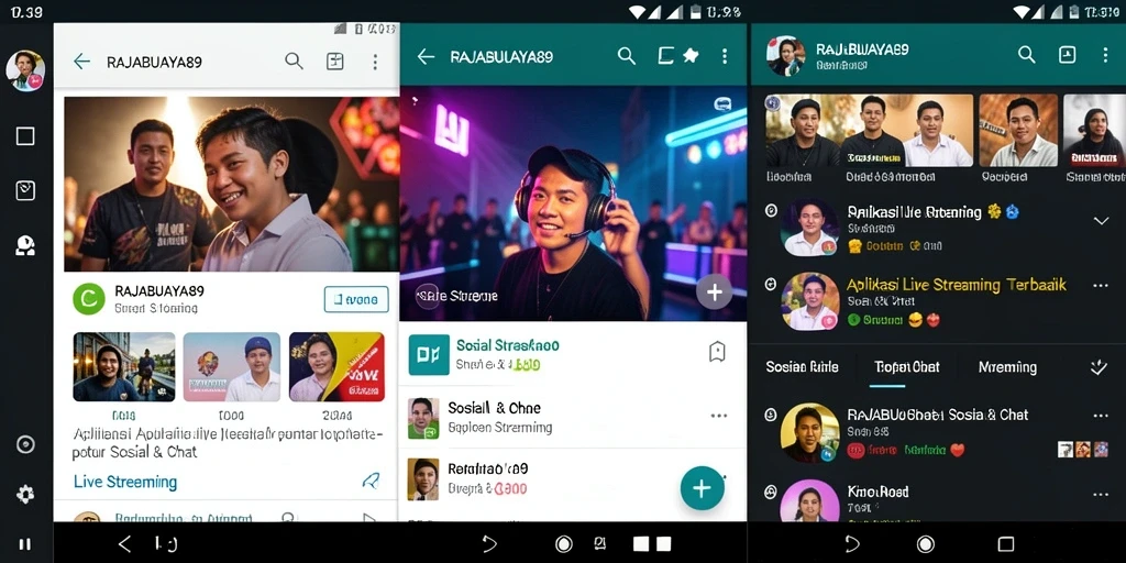 Antarmuka RAJABUAYA89 yang menarik dan interaktif untuk Live Streaming.