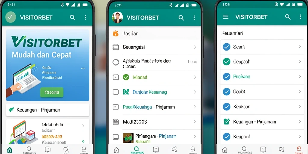 Antarmuka modern VISITORBET untuk pengajuan Pinjaman.